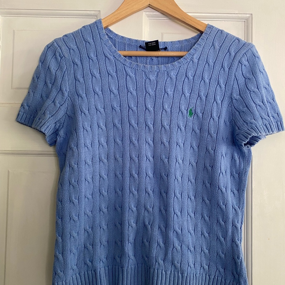 Ralph Lauren Light Blue Cable Knit Sweater